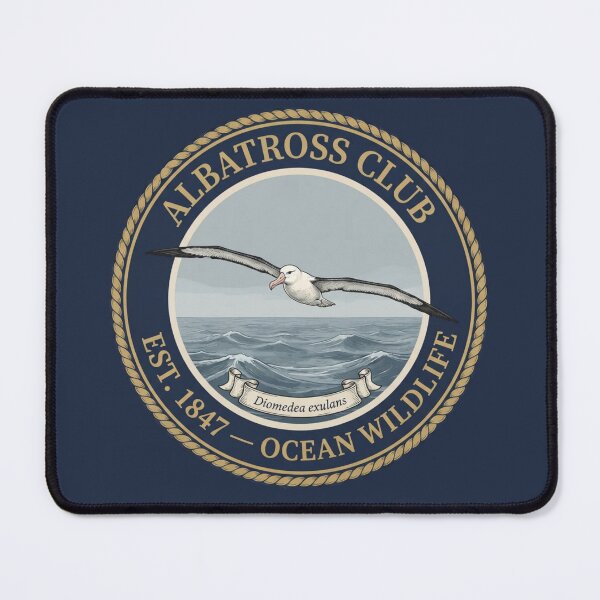 Item preview, Wandering Albatross Vintage Badge Ocean Seabird Art designed and sold by CalmCapy Co.