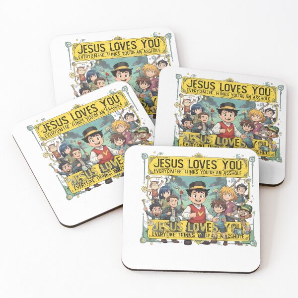Item preview, Irreverent Jesus Loves You Cartoon designed and sold by Dylan1x.