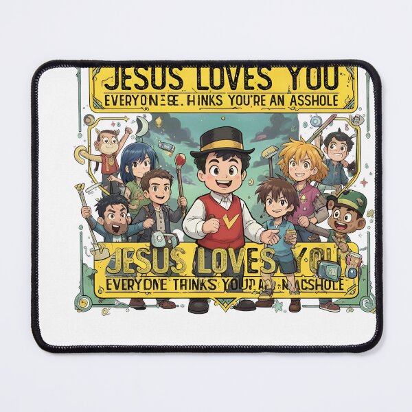 Item preview, Irreverent Jesus Loves You Cartoon designed and sold by Dylan1x.