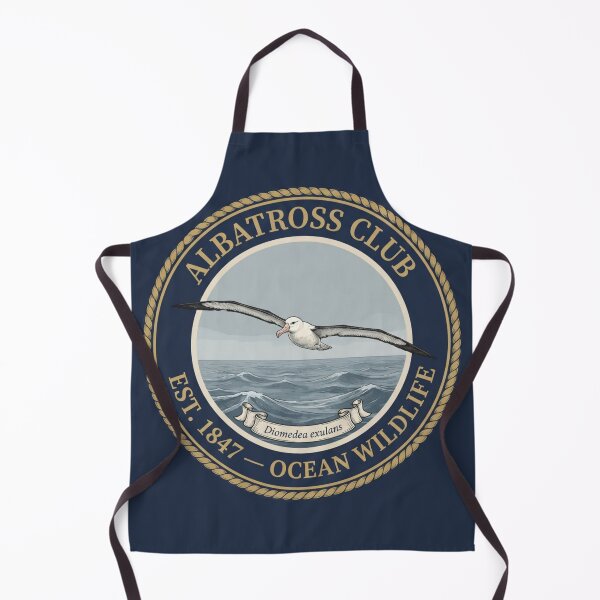 Item preview, Wandering Albatross Vintage Badge Ocean Seabird Art designed and sold by CalmCapy Co.