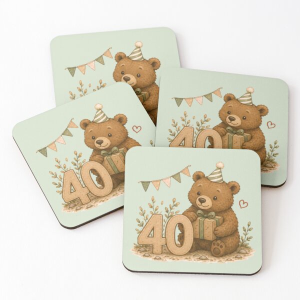 Item preview, Forty & Fabulous Birthday Bear designed and sold by MellowMunchkins.