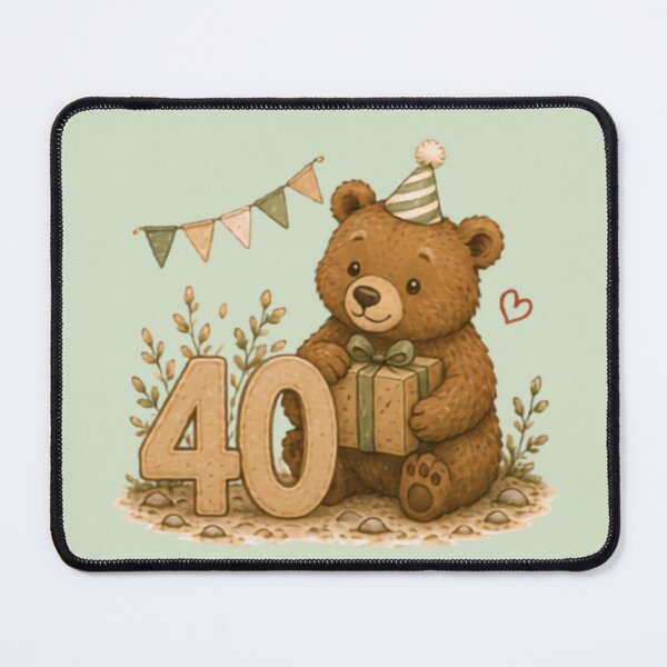 Item preview, Forty & Fabulous Birthday Bear designed and sold by MellowMunchkins.