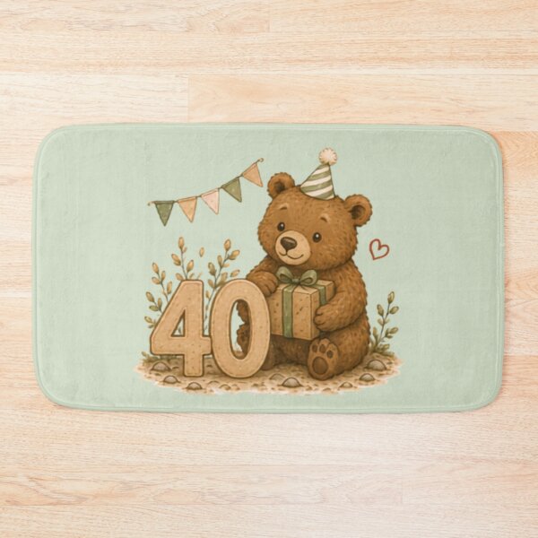 Item preview, Forty & Fabulous Birthday Bear designed and sold by MellowMunchkins.