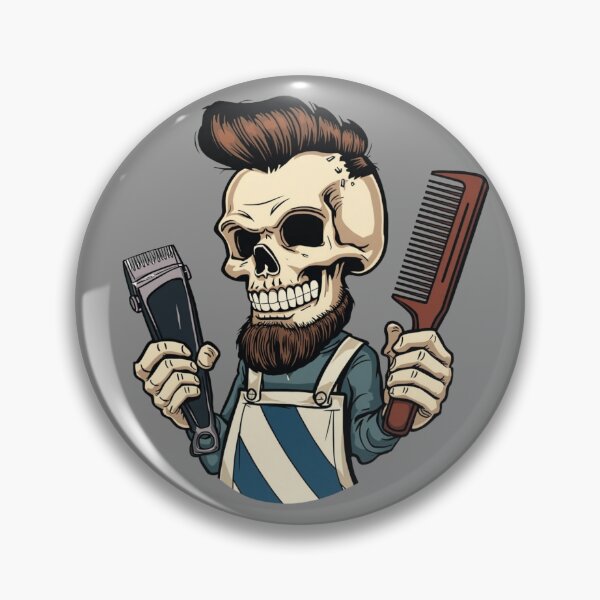 Item preview, Barber Skull With Clippers and Comb Art designed and sold by Barber MD Culture.