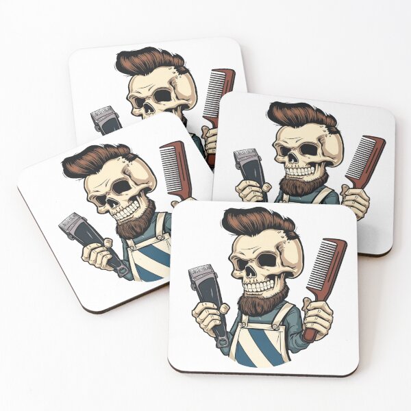 Item preview, Barber Skull With Clippers and Comb Art designed and sold by Barber MD Culture.