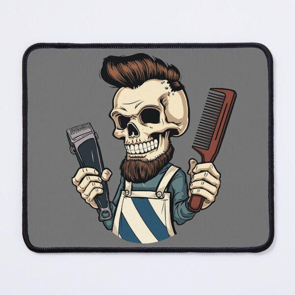 Item preview, Barber Skull With Clippers and Comb Art designed and sold by Barber MD Culture.