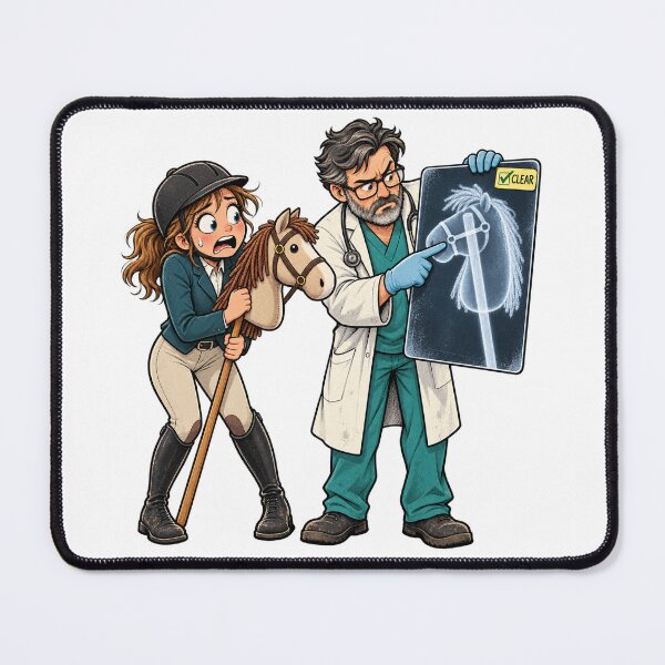 Item preview, Hobby Horse Vet Check X-Ray Funny Stick Horse Cartoon designed and sold by Concrete Coffee Studio.