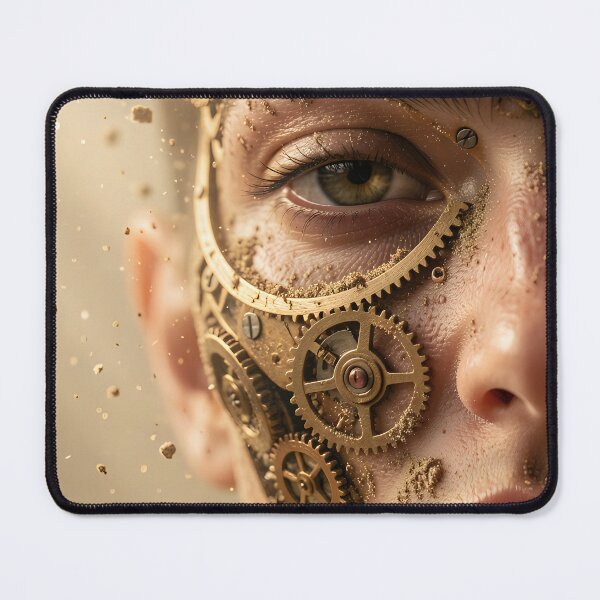 Item preview, A Steampunk Cyborg Vision Made of Sand and Time designed and sold by VoidVeilStudio.