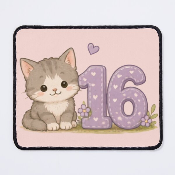 Item preview, Sweet 16 Birthday Kitten designed and sold by MellowMunchkins.