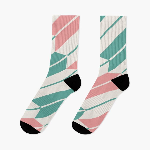 Item preview, Modern Yagasuri Mint & Soft Coral designed and sold by TexSta.