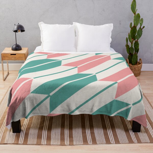 Item preview, Modern Yagasuri Mint & Soft Coral designed and sold by TexSta.