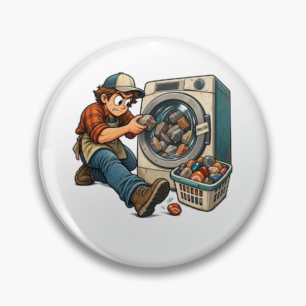 Item preview, Rock Tumbler Laundry Day Funny Rock Collector Cartoon designed and sold by Concrete Coffee Studio.