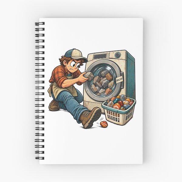 Item preview, Rock Tumbler Laundry Day Funny Rock Collector Cartoon designed and sold by Concrete Coffee Studio.