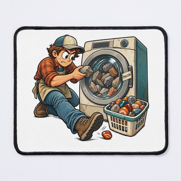 Item preview, Rock Tumbler Laundry Day Funny Rock Collector Cartoon designed and sold by Concrete Coffee Studio.