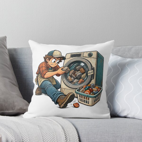 Item preview, Rock Tumbler Laundry Day Funny Rock Collector Cartoon designed and sold by Concrete Coffee Studio.