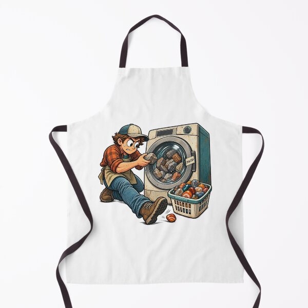 Item preview, Rock Tumbler Laundry Day Funny Rock Collector Cartoon designed and sold by Concrete Coffee Studio.