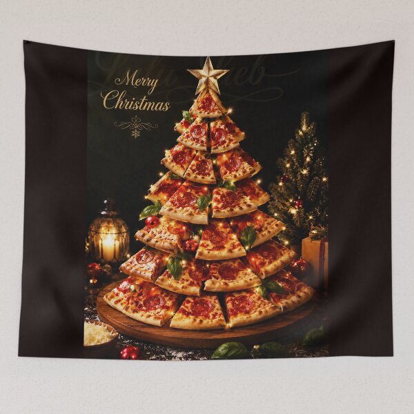 Item preview, Merry Christmas – Pizza Christmas Tree designed and sold by LuluLeb.
