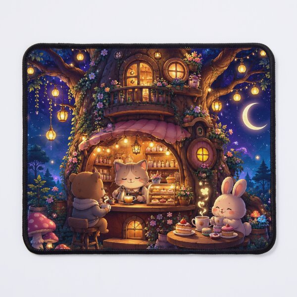 Item preview, Moonlit Woodland Café — Enchanted Forest Tea House designed and sold by Nexyra_Labs Art Studios.