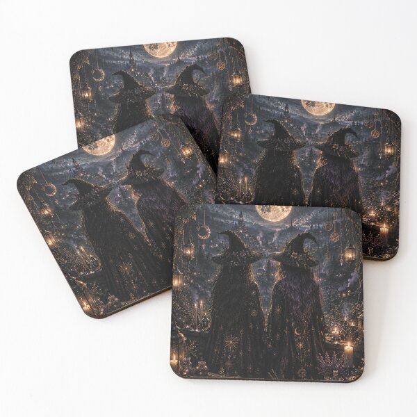Item preview, Moonlit Witch Sisters – Gothic Witchcore Magic designed and sold by LosthopeCreations.