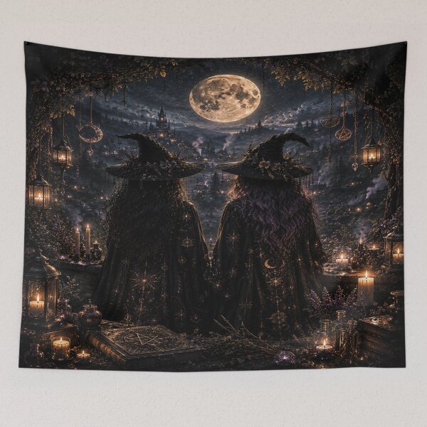 Item preview, Moonlit Witch Sisters – Gothic Witchcore Magic designed and sold by LosthopeCreations.