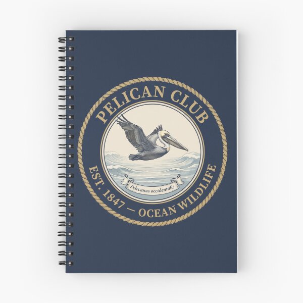 Item preview, Brown Pelican Club Vintage Badge Coastal Bird designed and sold by CalmCapy Co.