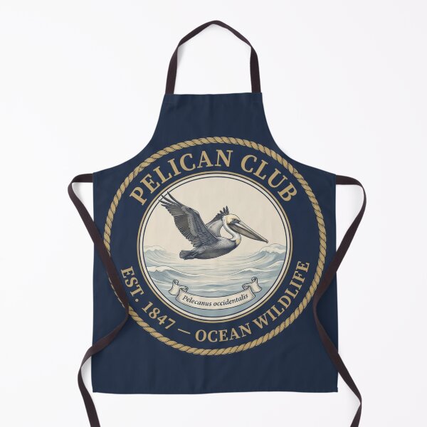 Item preview, Brown Pelican Club Vintage Badge Coastal Bird designed and sold by CalmCapy Co.