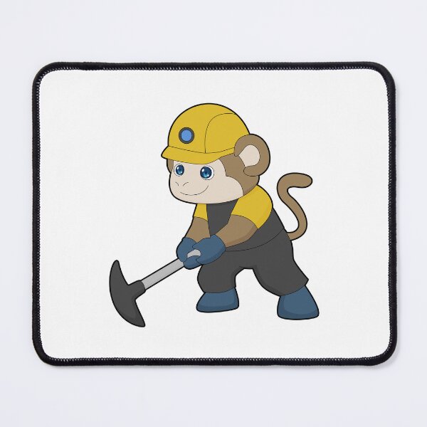 Item preview, Monkey Miner Pickaxe Mining designed and sold by Snabdesign84.