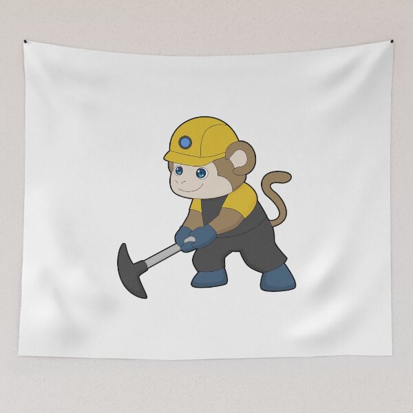 Item preview, Monkey Miner Pickaxe Mining designed and sold by Snabdesign84.