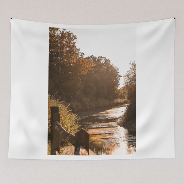 Item preview, Sunset canal with heron designed and sold by GhostwoodLandscapes.