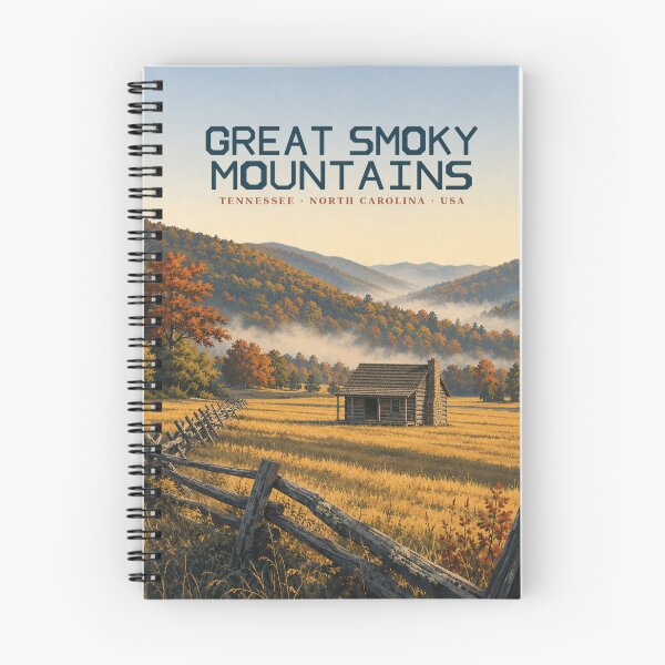 Item preview, Great Smoky Mountains Autumn Travel Poster designed and sold by PopChaosStudio.