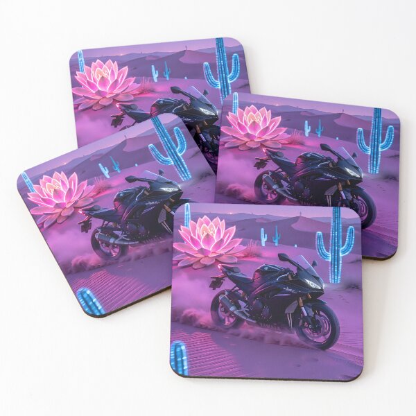 Item preview, Neon Desert: a motorcycle ride through a luminous reverie designed and sold by VoidVeilStudio.