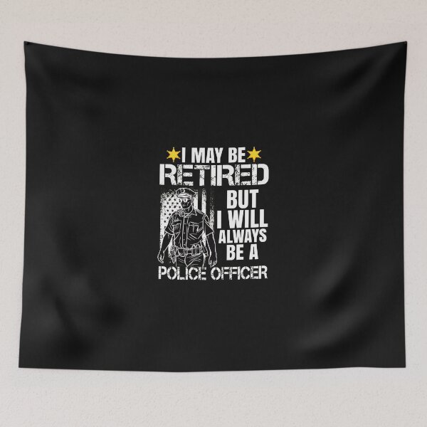 Item preview, Retired Police Officer Always a Cop Distressed Flag designed and sold by klasenbee.