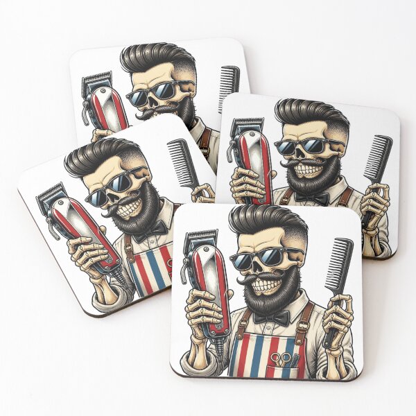 Item preview, Barber Skull With Sunglasses Clippers Art designed and sold by Barber MD Culture.