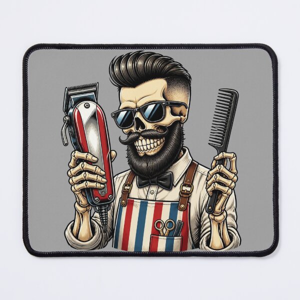Item preview, Barber Skull With Sunglasses Clippers Art designed and sold by Barber MD Culture.