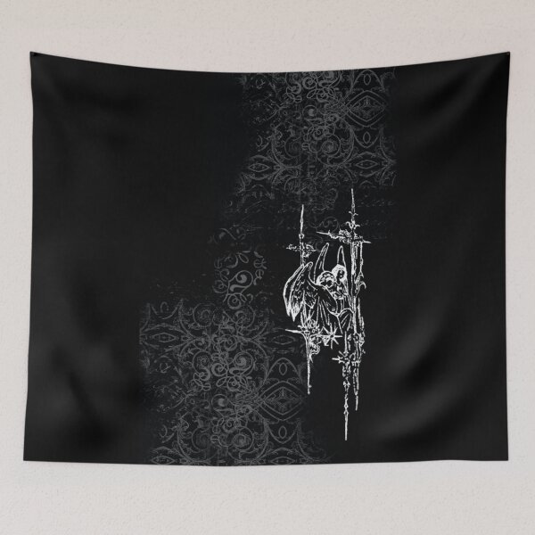 Item preview, Cyber Sigilism Angel: Gothic Damask Cross Aesthetic designed and sold by BrontesWhimsyStore.