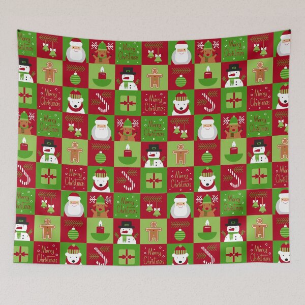 Item preview, Cute Christmas Holiday Pattern with Santa designed and sold by Ekaterina  Biserova.
