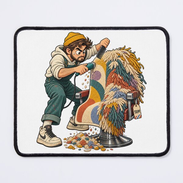 Item preview, Rug Tufting Barber Haircut Funny Tufting Artist designed and sold by Concrete Coffee Studio.
