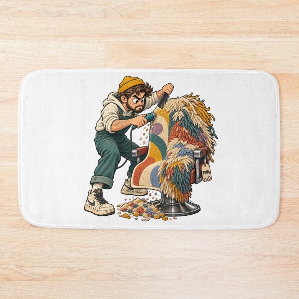 Item preview, Rug Tufting Barber Haircut Funny Tufting Artist designed and sold by Concrete Coffee Studio.