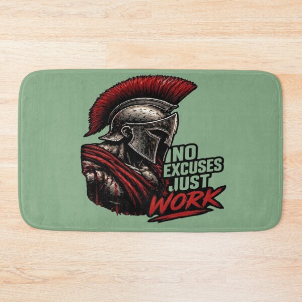Item preview, Spartan Warrior No Excuses Gym Motivation designed and sold by FABIOLA1970.