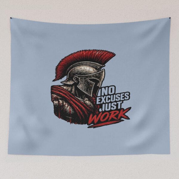 Item preview, Spartan Warrior No Excuses Gym Motivation designed and sold by FABIOLA1970.