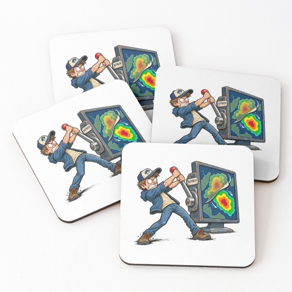 Item preview, Weather Radar Refresh Lever Funny Meteorology Cartoon designed and sold by Concrete Coffee Studio.