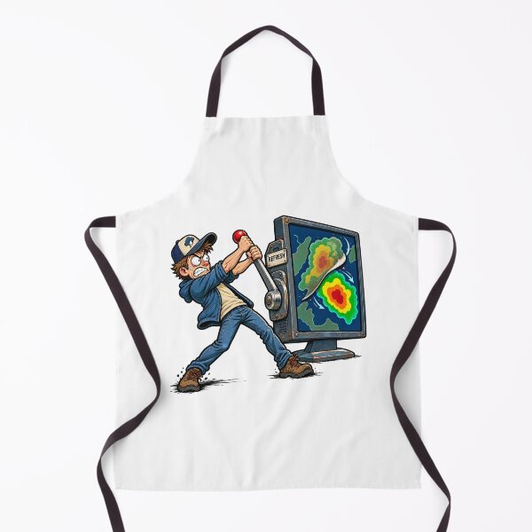 Item preview, Weather Radar Refresh Lever Funny Meteorology Cartoon designed and sold by Concrete Coffee Studio.