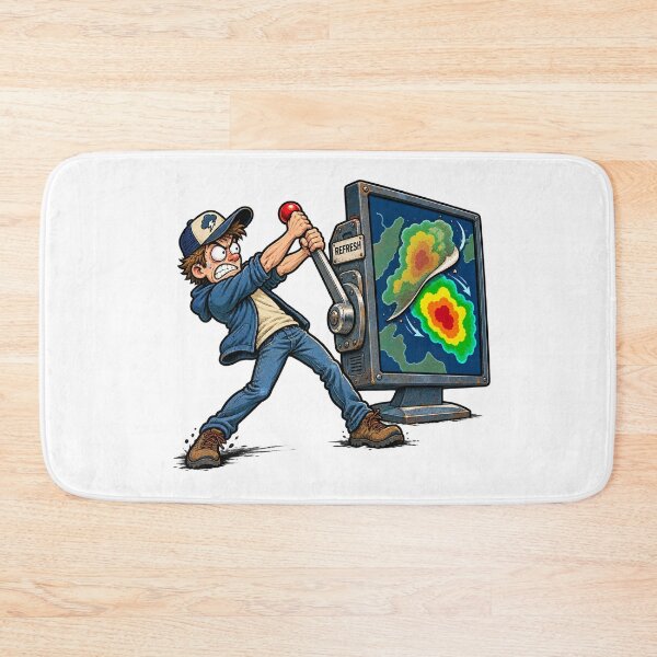 Item preview, Weather Radar Refresh Lever Funny Meteorology Cartoon designed and sold by Concrete Coffee Studio.
