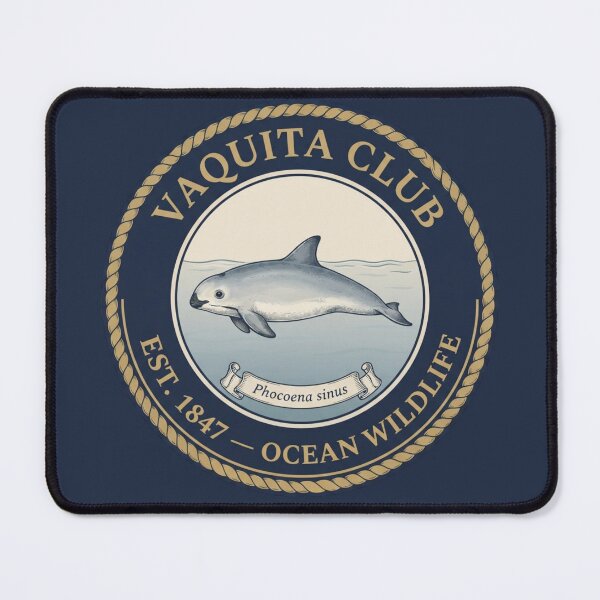 Item preview, Vaquita Club Vintage Badge Rare Ocean Wildlife designed and sold by CalmCapy Co.