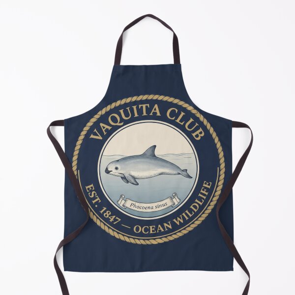 Item preview, Vaquita Club Vintage Badge Rare Ocean Wildlife designed and sold by CalmCapy Co.