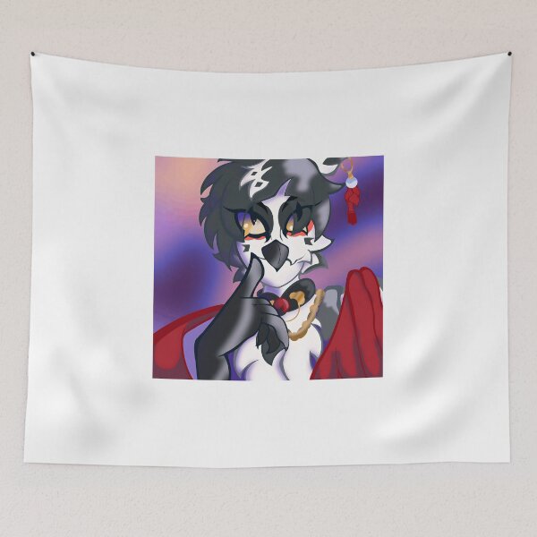 Item preview, Anthropomorphic Bird with Dark Hair and Red Cloak designed and sold by J-Mindful.