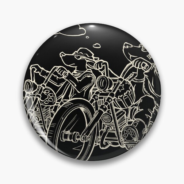 Item preview, Motorcycle Dog - White on Black  designed and sold by BentleysGreat.