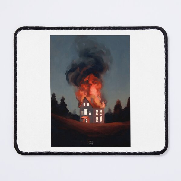 Item preview, House Engulfed in Flames at Dusk designed and sold by J-Mindful.