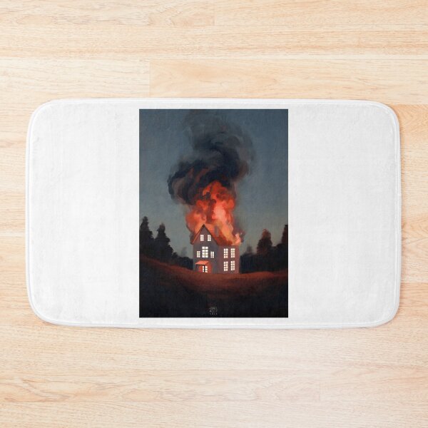 Item preview, House Engulfed in Flames at Dusk designed and sold by J-Mindful.