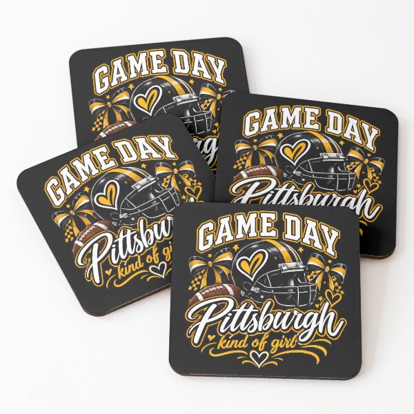 Item preview, Game Day Pittsburgh Kind of Girl Black and Gold Football Graphic designed and sold by MaryGordo69359.